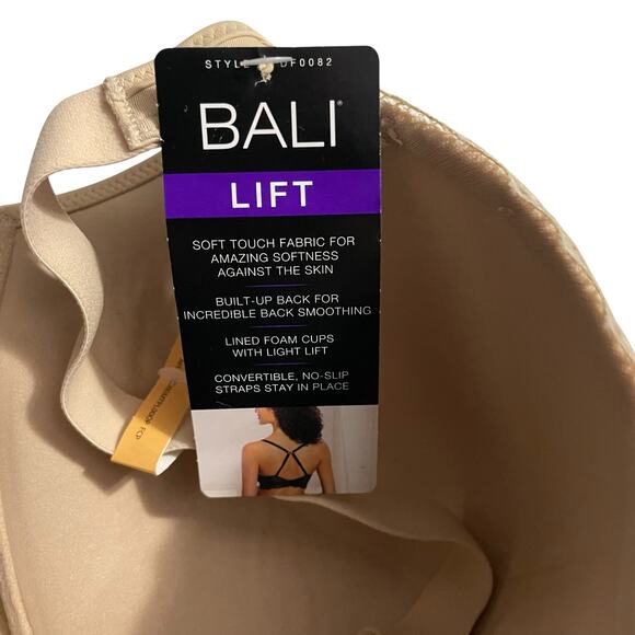 Bali Passion For Comfort Back Smoothing Underwire Bra DF0082 Latte Lace 38DD - Picture 6 of 7